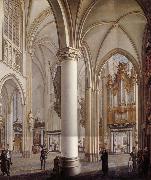 Vervloet Francois Interieur de la cathedrale Saint-Rombaut a Malines Spain oil painting artist